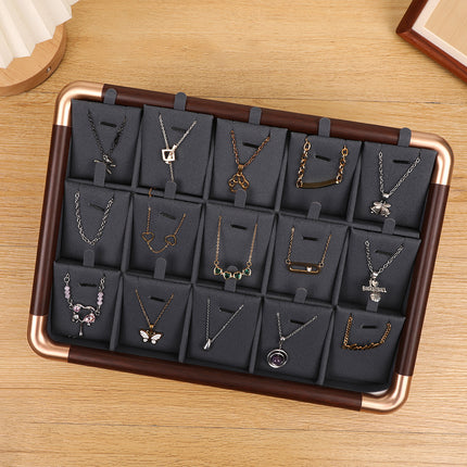 Light Luxury Gold Rounded Jewelry Display Tray for Jewelry, Necklace, and Ring Display