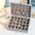 Gray - twenty-four grid jewelry box (without window) / 20*15*5cm (length, width and height)