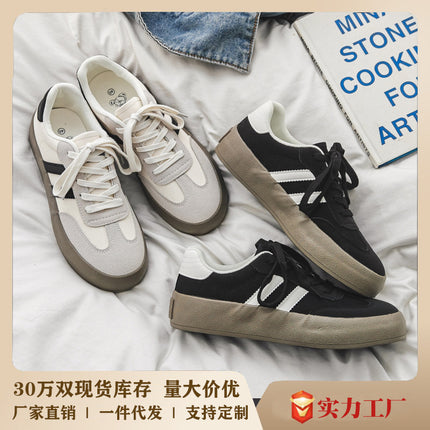 Men's Shoes Trendy Shoes 2025 Spring New Low-Top Canvas Shoes Men's Easiest for Match Moral Training Shoes Boys Casual Sneakers Wholesale