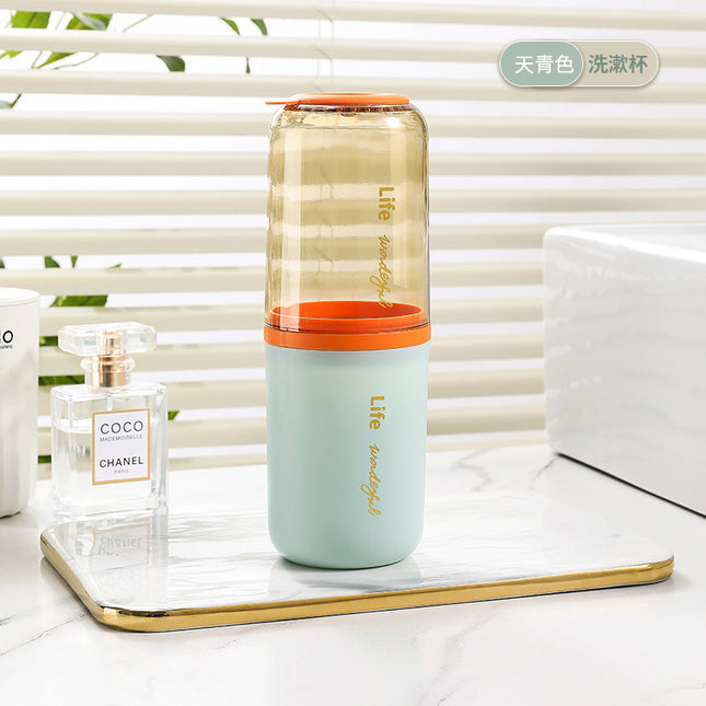 Travel Gargle Cup Soap Box Portable Gargle suit Brush Cup Soap Toothbrush Storage Box Travel Artifact