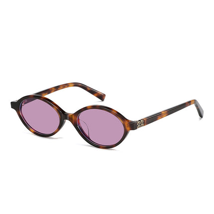 Zhang Yuanying's Same Style Nerd Plate Sunglasses Women's High-End Tortoiseshell Sunglasses Anti-Uv Bc9113