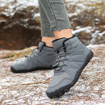 Warm Cotton Shoes Couple Outdoor Casual Hiking sneaker Lined Hair Thickened Mid-top Winter New Men's Snow Boots