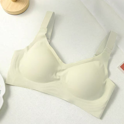 Explosive Underwear Traceless Jelly Soft Support No Steel Ring Cloud Sense Extender Bra Gathering Side Fit Fixed Cup plus size