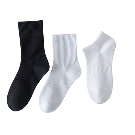 Zhuji socks summer thin men's sweat-absorbent deodorant boat socks short socks long tube cotton men's towel bottom mid-tube socks