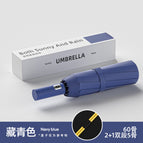 Navy blue [automatic] 60 bones + windproof-vinyl sunscreen umbrella