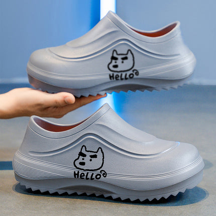 Chef Shoes Men's Autumn and Winter Waterproof Hotel Production Workshop Ktv Safety Shoes Home Kitchen Work Shoes Men's Shoes