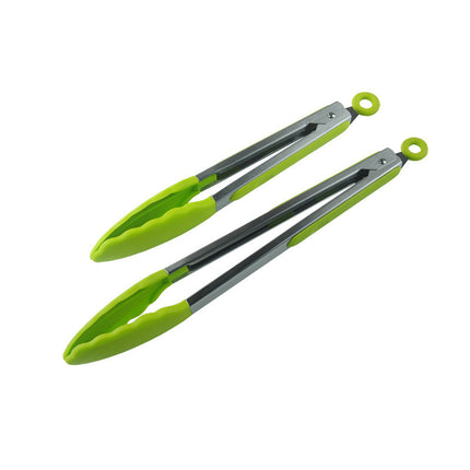 in stock 7 inch 9 inch 12 inch silicone food clip 3 piece set stainless steel food clip BBQ barbecue clip bread steak clip