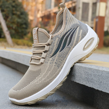 Foreign trade fly woven men's shoes spring cross-border shoes wholesale men's casual shoes breathable mesh sneaker men