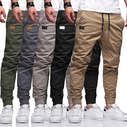 AliExpress New Men's Tether Loose Tooling Ankle Pants Foreign Trade Casual Youth Fashion Casual Sports Pants