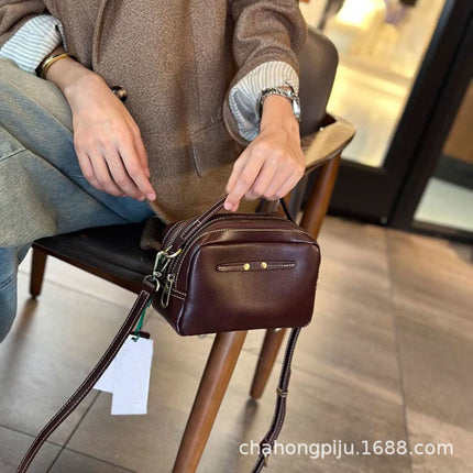 Bags, Crossbody Bags, Women's Versatile Handbags, Cowhide New Style, Niche Design, Genuine Leather Women's Bags, High-End Shoulder Bags