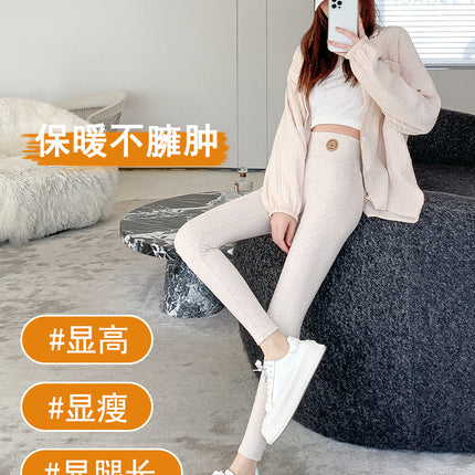 Fleece-Lined Thick Leggings for Women, Winter 2025 New Style, Pure Cotton, Extended Length, Cold-Resistant, Warm Cotton Pants for Northeast