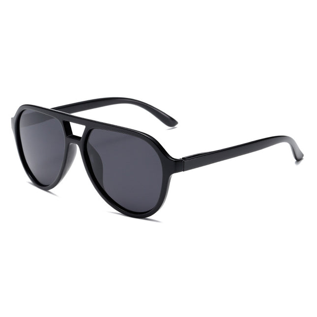 Cross-Border European and American Large-Frame Polarized Sunglasses for Women with Double Bridge, Trendy and Versatile Sunglasses, Casual Men's and Women's Toad Sunglasses
