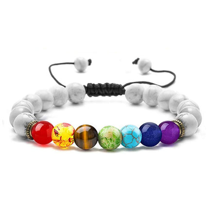 Cross-border hot sale natural stone 8mm beaded bracelet fashion Joker white pine amethyst bracelet manufacturers in stock wholesale