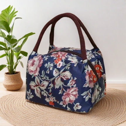 Oxford cloth printed lunch box bag new fashion casual ladies portable lunch bag hand mummy bag cartoon cute