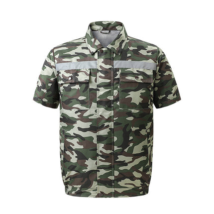 Summer Cooling Air-Conditioned Clothing, Short-Sleeved Loose-Fitting Clothing with Fans, Outdoor Work Clothes, Labor Protection Electrician Clothing, Work Clothes