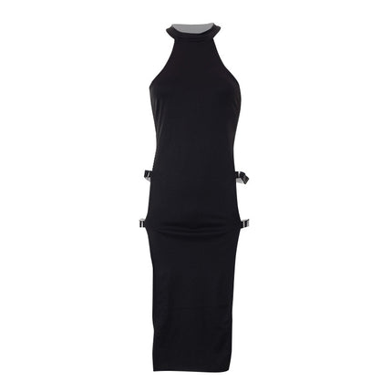 Foreign trade new sexy underwear sexy solid color pullover sleeveless hollow side split high waist European and American tights