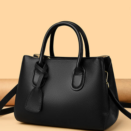 Genuine Leather Tote Bag High-end Large Capacity Women's Bag 2025 New Top Layer Cowhide Women's Bag Commuter Shoulder Crossbody Bag
