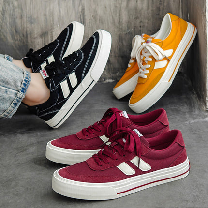 Spring and Autumn Men's Canvas Shoes, Korean Style, Versatile, Trendy, Casual Sports Board Shoes, Youth Student Shoes - Clearance