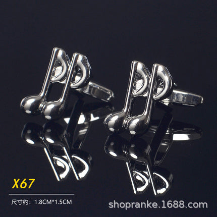 In-Stock French Shirt Cufflinks Men's Green Blue Plaid Cuff Studs Business Men's French Buttons Versatile