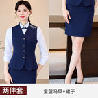 sapphire blue vest skirt / S