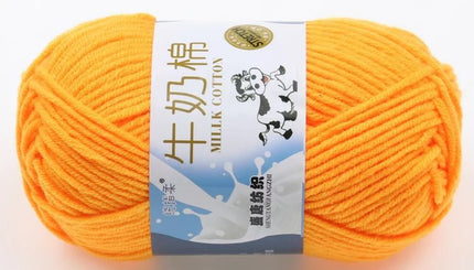 Five-Strand Milk Cotton Wool Ball Wholesale Medium Thick Thread Crochet Doll Shoes Scarf Handmade DIY Knitting Material Package