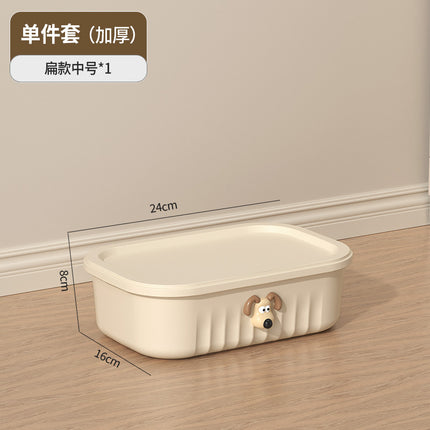 Sundry Storage Box Cream Style Plastic Fit Box with Lid Desktop Storage Box Storage Box Household Toy Storage Basket