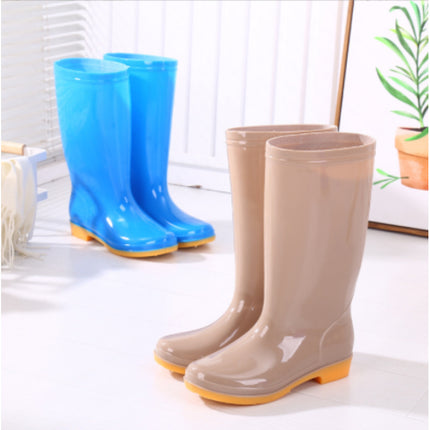 Four-Season High-Top Women's Rain Boots, Canteen Cleaning Waterproof Shoes, Bathroom Rubber Shoes, Labor Protection Rain Boots, Mother's Work Boots, Water Boots