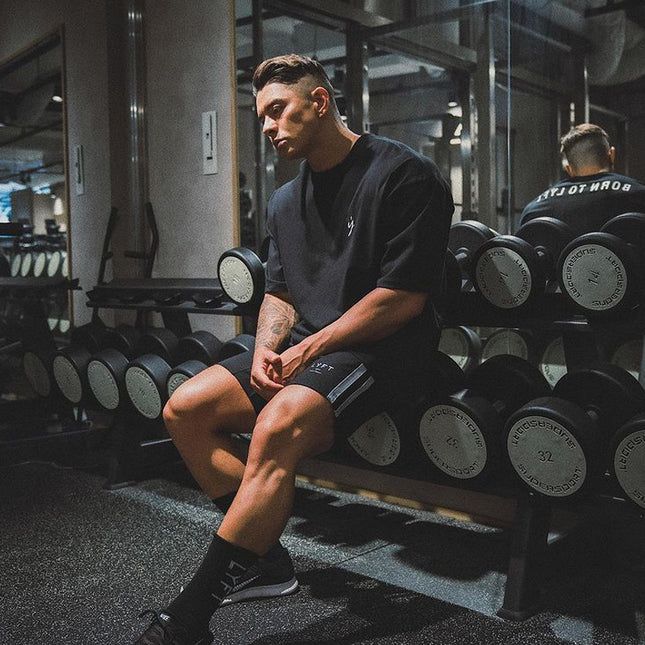 2021 spring and summer new elastic fitness shorts muscle fitness brother running sports leisure shorts men's wholesale