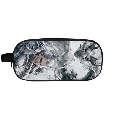 Cross-Border Nezha Stationery Box, Children's Portable Large-Capacity Storage Pencil Case, Student Wear-Resistant Double-Layer Portable Pencil Case Wholesale