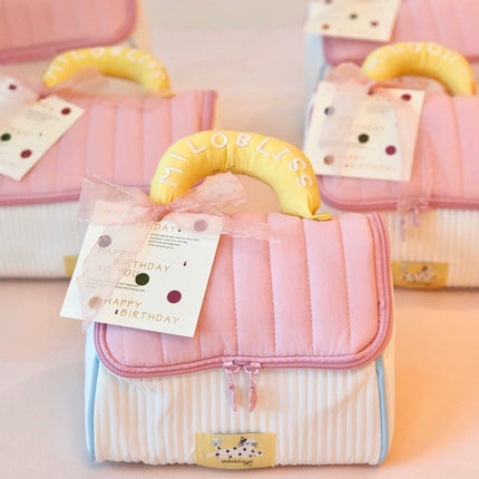 Cute Little House Souvenir Cosmetic Bag, Large Capacity, High-Value Gift Box, Baby's 100-Day Banquet, First Birthday Gift Empty Box