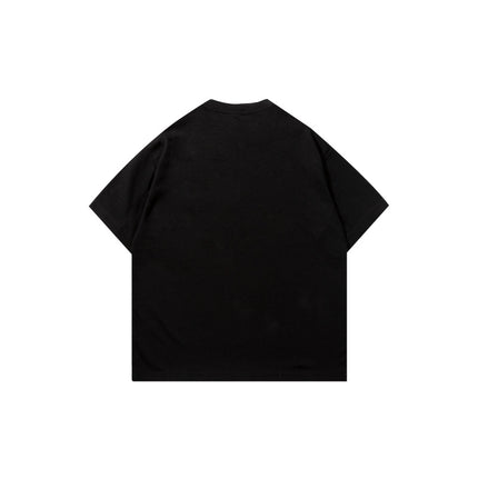2025 Summer New Japanese Retro Casual Color-Blocking Patchwork Zipper Pocket Unisex Loose Versatile Short Sleeve