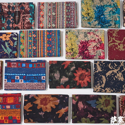 Hemp Cotton Digital Printed Fabric Yunnan Lijiang Retro Bohemian Fabric Hotel Pillow Bar Tablecloth