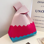 Three color waves - pink blue / 85-90g