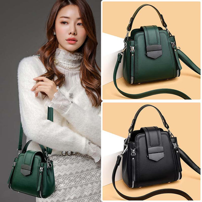 Cross-border new women's shoulder bag simple casual messenger bag large capacity PU retro handbag mini square bag