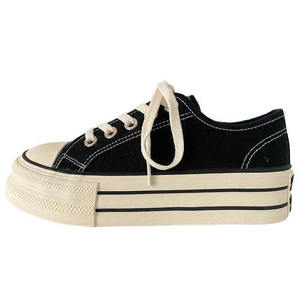 H1292 + H1028 + H1057 high-top platform canvas shoes women's slip-on lazy versatile niche ins board shoes