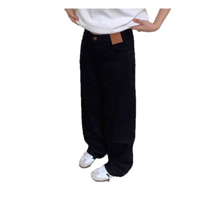 American Retro Straight-Leg Casual Jeans Women's 2025 Loose Casual Versatile High-Waisted Floor-Length Wide-Leg Pants Trendy