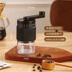 Upgraded external adjustable hand grinder coffee machine--obsidian black