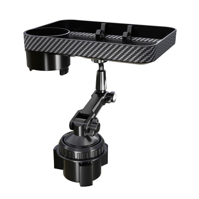 Source Factory Car-Mounted Water Bottle and Cup Holder, Rotatable Car Tray, Multifunctional Car Storage Rack for Mobile Phones