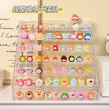 Cross-Border Acrylic Display Stand Transparent Multifunctional Storage Box Desktop Blind Box Cute Figurine Step Storage Rack