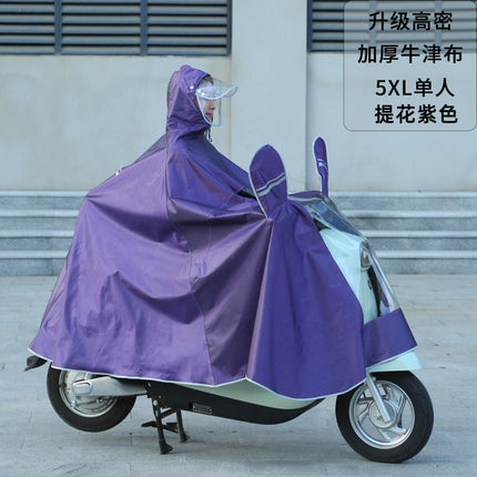 Extra Large and Thickened Electric Vehicle Raincoat Poncho for Adults, with a Visible Window, Storm-Proof, Wholesale Protection