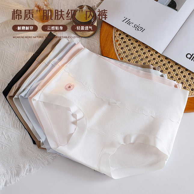 High-Quality High-Waisted Cotton Briefs for Girls, Soft Pure Cotton Antibacterial Crotch, Large Size Underwear for Women, Comfortable and Skin-Friendly