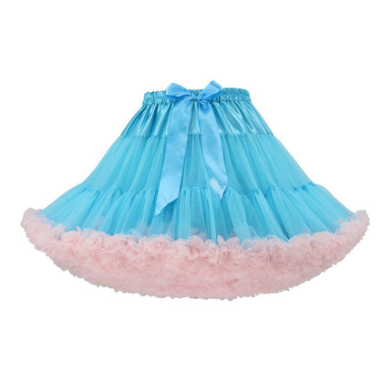 Adult Petticoat Daily Style Ultra-Puffy Nylon Lolita Cloud Petticoat Seamless Marshmallow Violent Puffy Skirt
