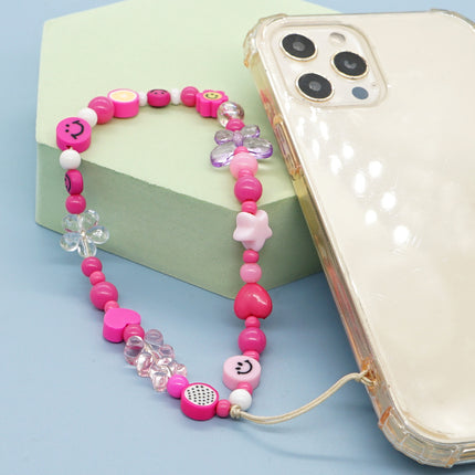 Factory direct supply handmade beaded mobile phone lanyard bluetooth speaker lanyard flashlight fan selfie stick U disk sling