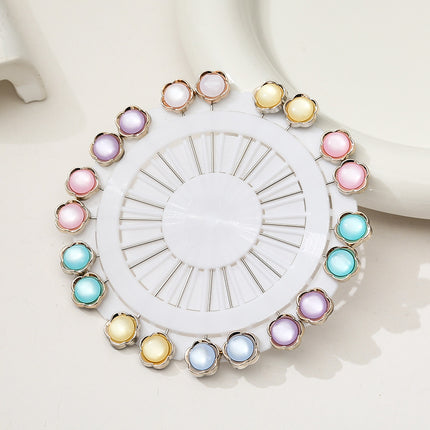 2024 new painting oil drop a variety of five-pointed star flower mini silk towel buckle pin yarn fixed artifact wholesale