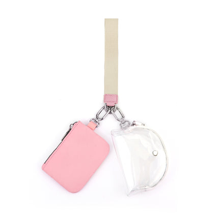 In stock Amazon lulu same multi-functional fashion women's wrist bag portable simple bank card mini coin purse