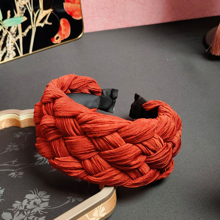Korean-Style Simple Wide-Brimmed Braided Hairband with a High-End Feel, Specifically for Face Washing, High-Top Hair Clip Wholesale