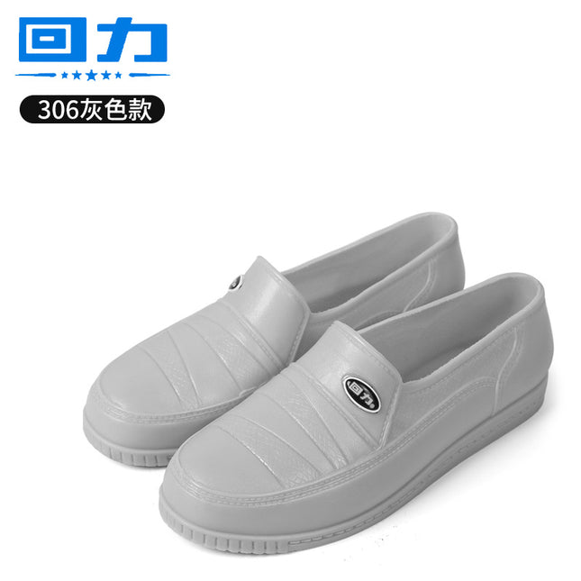 Spot Durable Shanghai Waterproof Low-Top Pull-Back Rain Boots Non-Drying Construction Site Low-Top Water Boots Masonry Shoes Breathable Non-Slip
