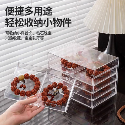 Transparent Drawer Type Bracelet Storage Box Bracelet Jewelry Jewelry Box Buddha Beads Bodhi Beads Display Box