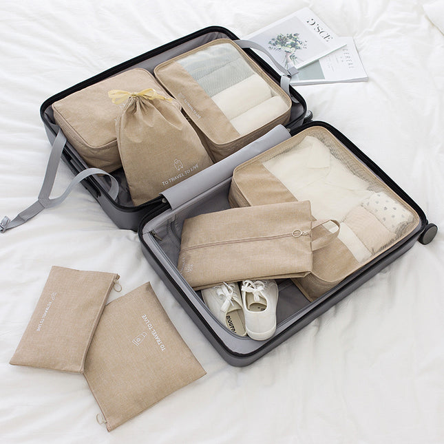 Travel Storage Bag Cationic Seven-Piece Clothing Storage Set Large Capacity Portable Storage Bag Clothes