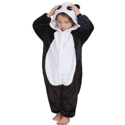 Autumn and Winter Flannel Children's Parent-Child Cartoon One-Piece Pajamas, Tigger Thickened Fabric Toilet Version